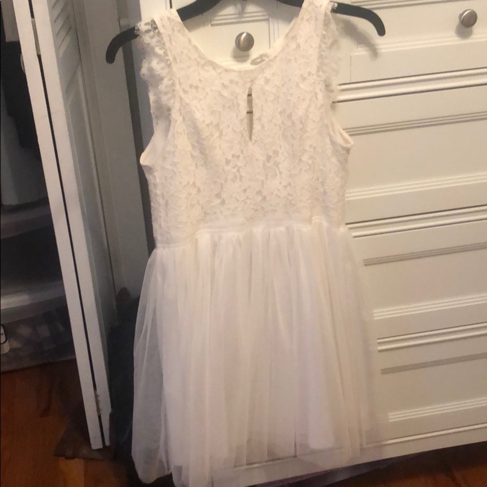 White Keyhole Back Dress from Francesca’s
